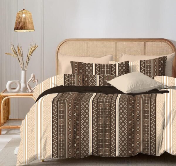 Earthy Brown Tribal Harmony Bedsheet
