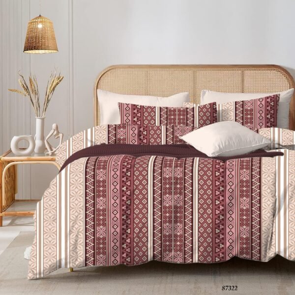 Rustic Maroon Tribal Elegance Bedsheet